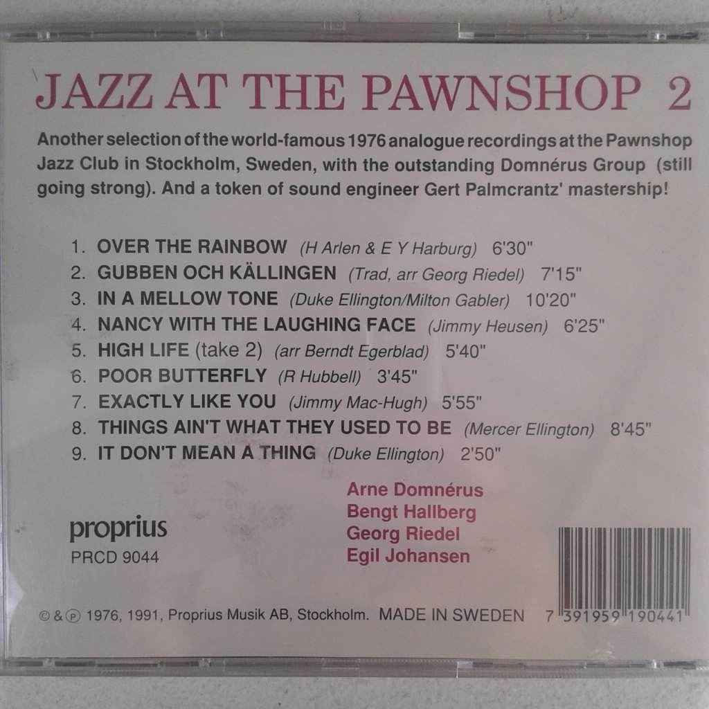 Arne Domnerus Group - Jazz At The Pawnshop 2 [Import CD] (1976/re1991)