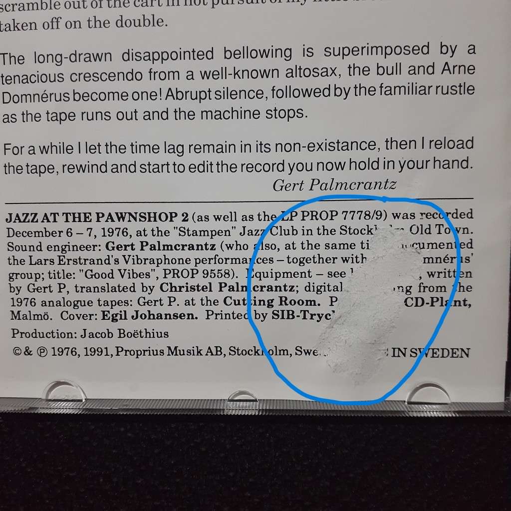 Arne Domnerus Group - Jazz At The Pawnshop 2 [Import CD] (1976/re1991)