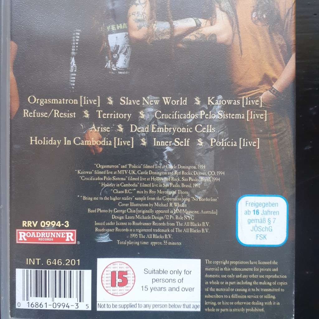 Sepultura - Third World Chaos (VHS TAPE) (1995) (UK release)