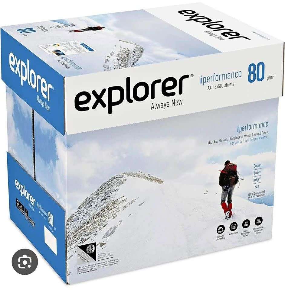 Explorer iPerformance A4 Paper 80gsm 5 x Reams Per Box