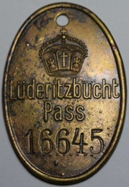 German South West Africa - Native Pass - Luderitzbucht