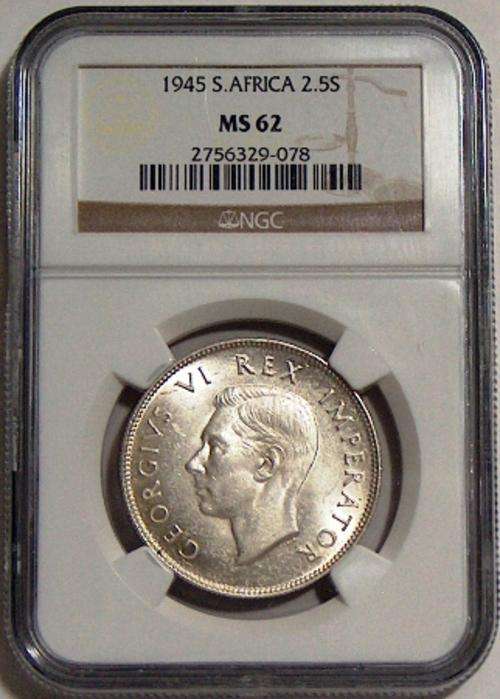 1945 - 2.5s (Half Crown) - NGC MS62