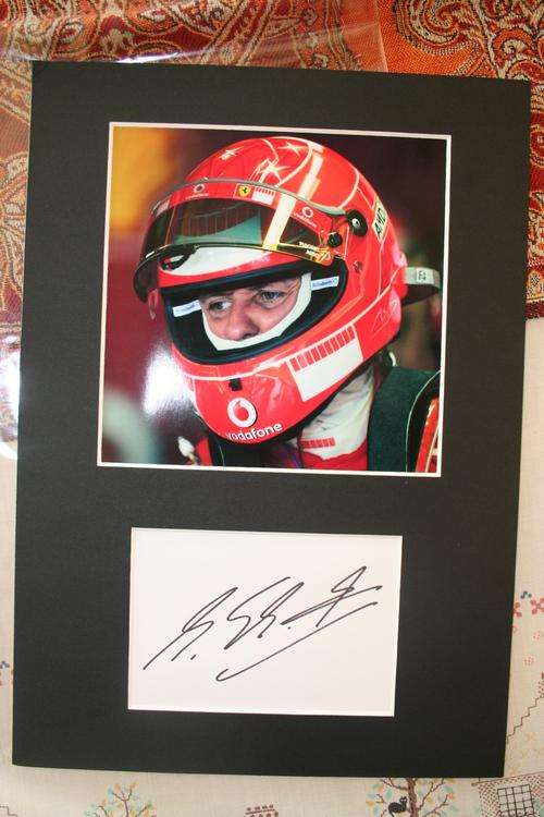 Michael Schumacher Photo and Signature!! Re-Print