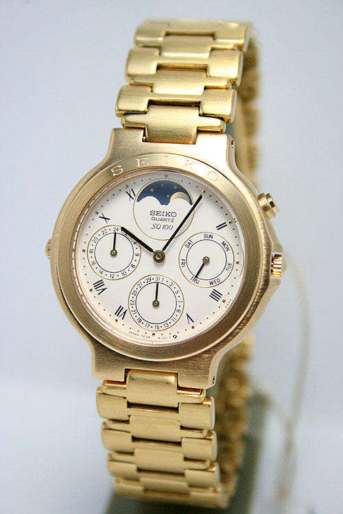 CRAZY!!  VERY RARE  SEIKO MOON PHASE WATCH NEW OUT OF PRODUCTION