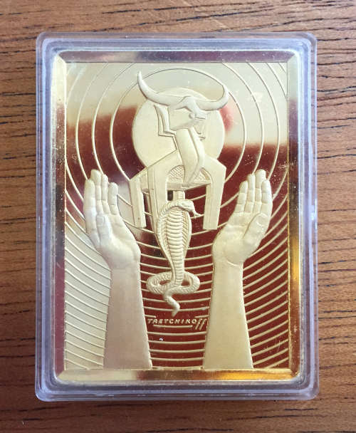 Ten Commandments by Tretchikoff precious metal medallion set. (Gold-plated sterling silver)