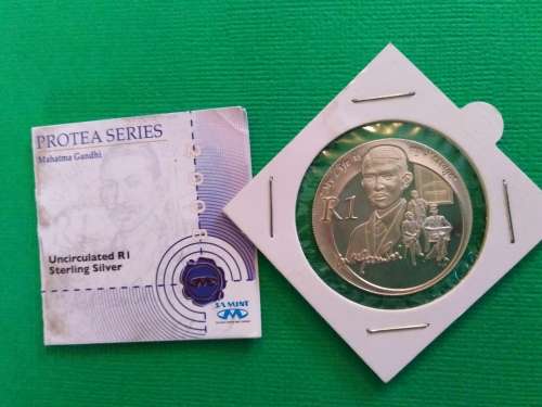 STERLING SILVER PROTEA SERIES R1 COIN