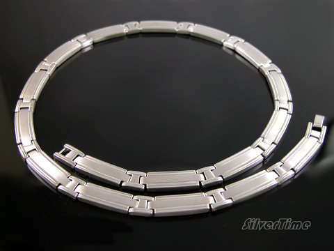 Magnets stainless steel Man's necklace STNM001
