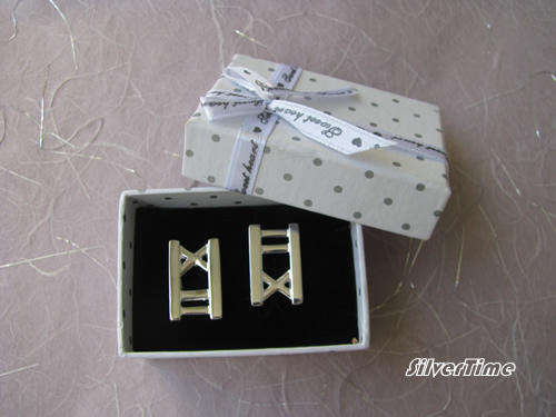 Silver Roman numeral cuffs