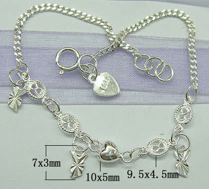 Solid 2.5g Sterling Silver 7-inch Bracelet