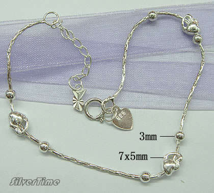 Solid 3.4g Sterling Silver 7-inch Bracelet