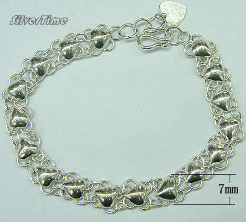 Solid 5.3g Sterling Silver 7-inch Bracelet