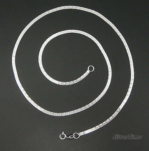 Solid 4.6g Sterling Silver 18-inch Blade Necklace