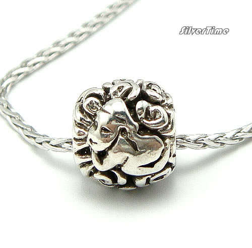 Solid 2.58g Sterling Silver Bead Fit Pandora