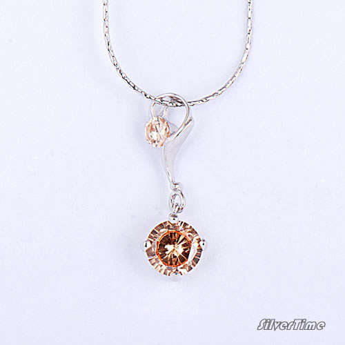 Brilliant Cupid Cutting Lab Created Diamond on White Gold-Plated Sterling Silver Pendant  50337