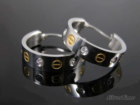 Men's earrings STE001 made in 316L stainless steel