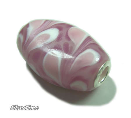 BIG Murona Glass Bead/Charm with Sterling Silver Core Fit Pandora