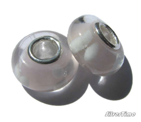 Excellent Murona Glass Bead/Charm with Sterling Silver Core Fit Pandora