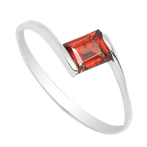 Natural Garnet Sterling Silver Ring-With Certificate of Authenticity