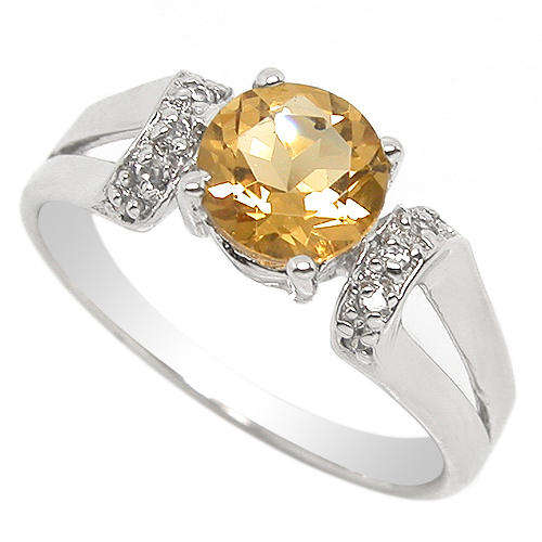 Natural Citrine Sterling Silver Ring-With Certificate of Authenticity