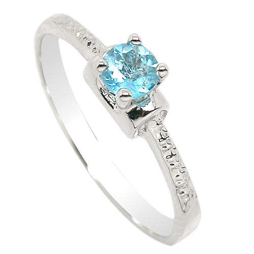 Natural Topaz Sterling Silver Ring-With Certificate of Authenticity