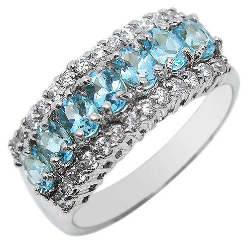 Natural Topaz Sterling Silver Ring-With Certificate of Authenticity