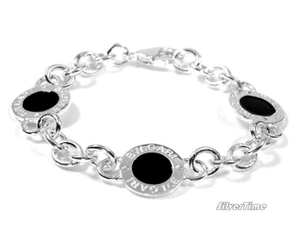 ON-SALE: With FREE silver polishing cloth - Silver black dot bracelet