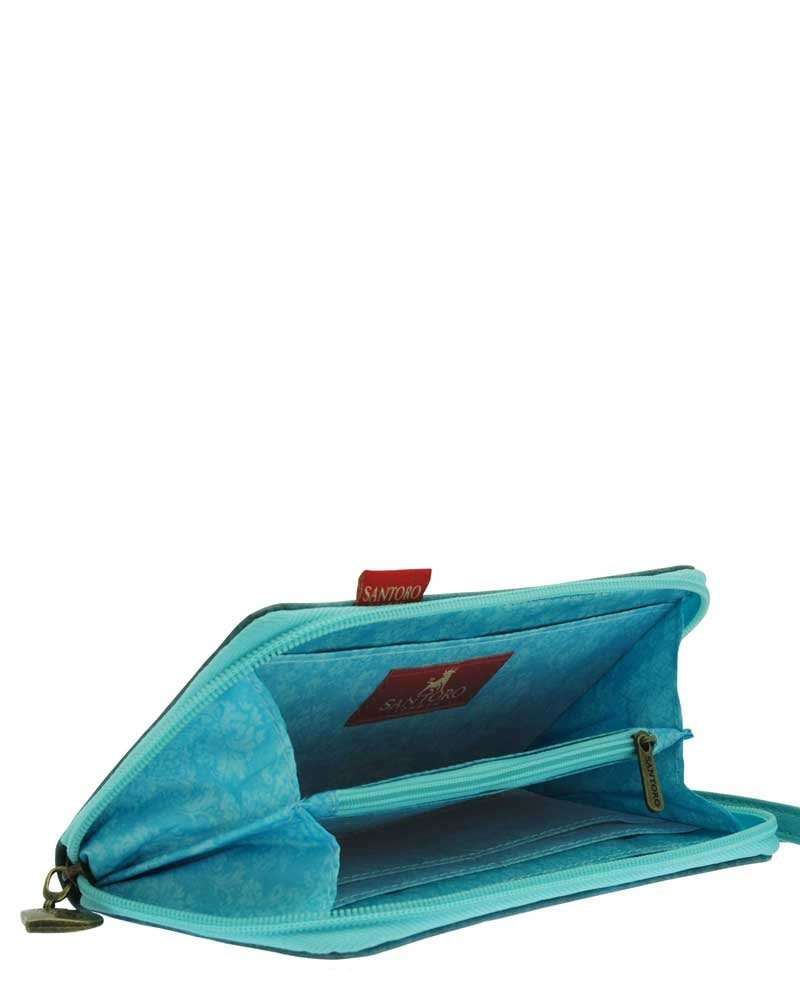 Santoro's Gorjuss Large Zip PU Leather Wallet - Hush Little Bunny