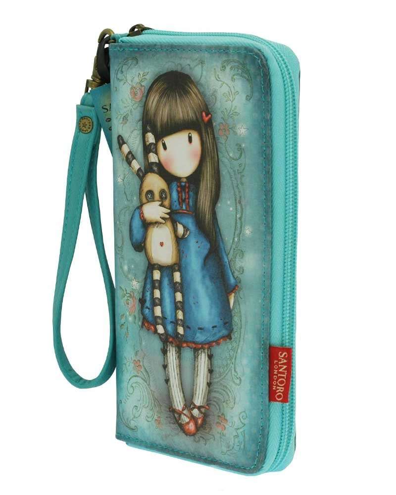 Santoro's Gorjuss Large Zip PU Leather Wallet - Hush Little Bunny