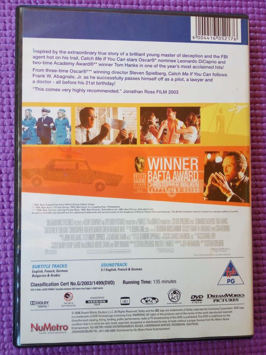 DVD Catch Me If You Can - The True Story of a Real Fake