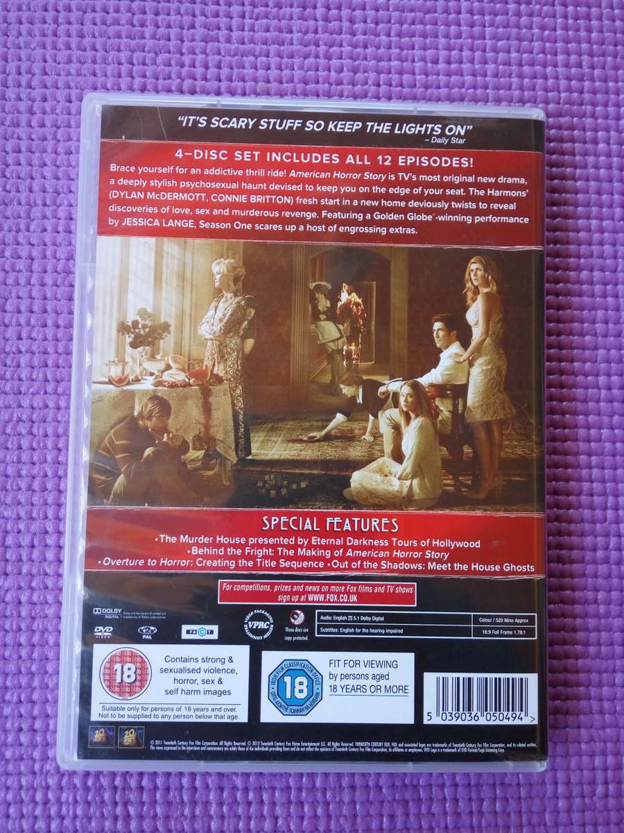 DVD Boxset American Horror Story Complete Season 1 - Murder House (4-Disc Set)