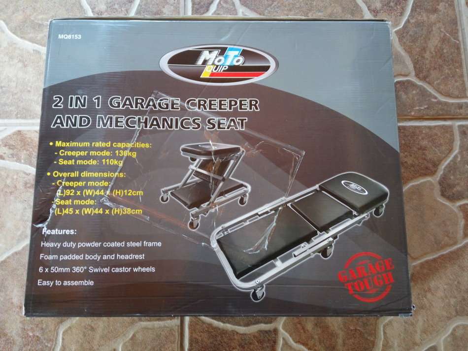 Motoquip 2-in-1 Garage Creeper & Mechanics Seat