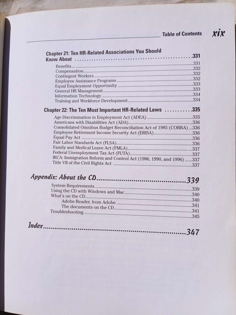 HUMAN RESOURCES KIT FOR DUMMIES (WITH CD)