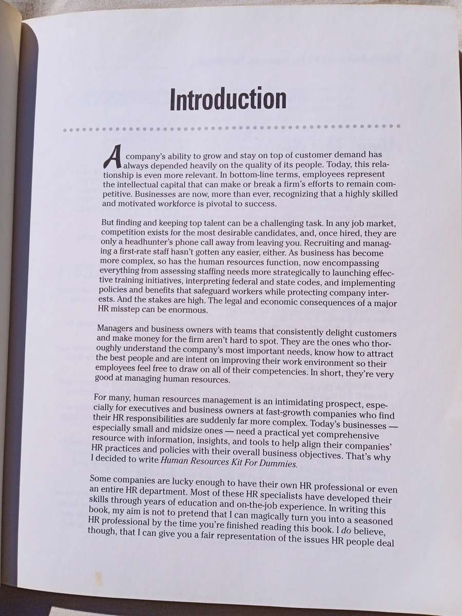 HUMAN RESOURCES KIT FOR DUMMIES (WITH CD)