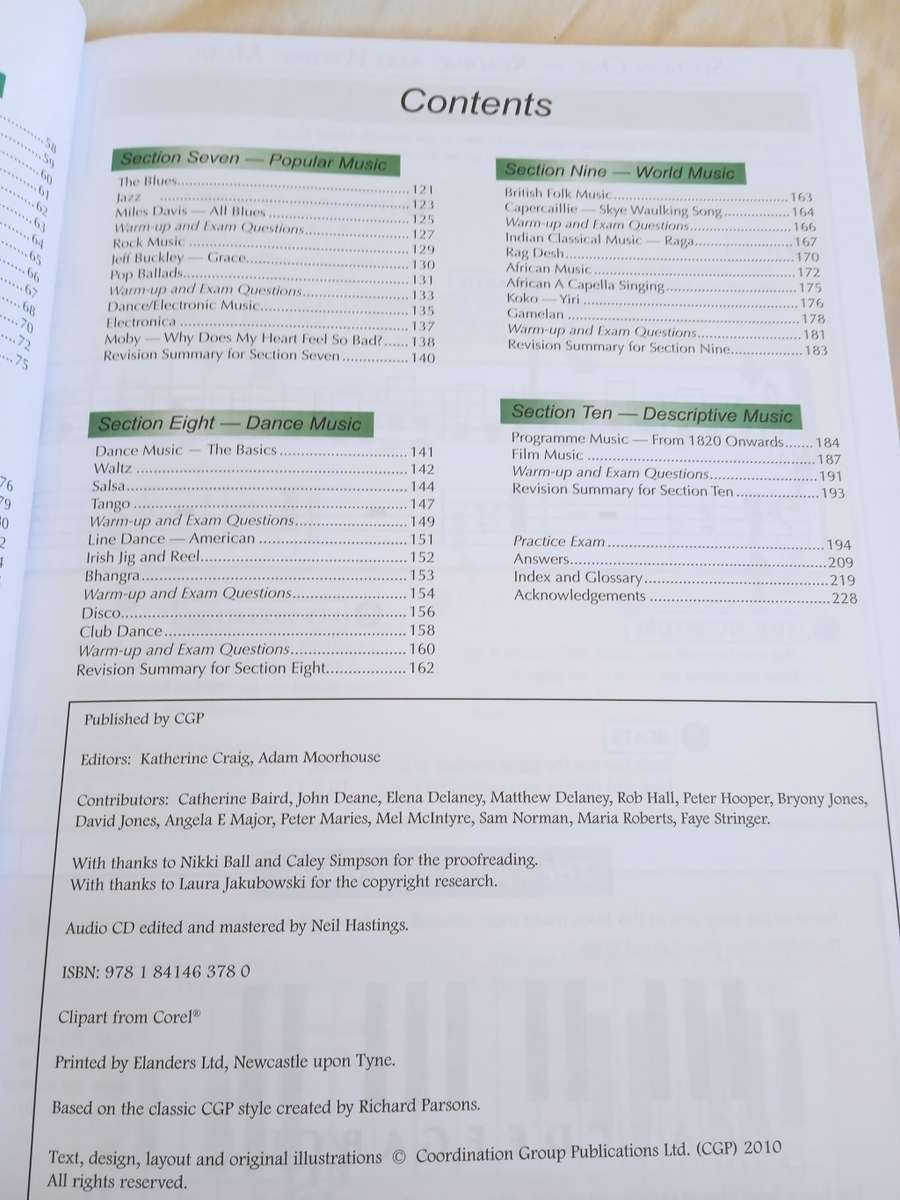 GCSE MUSIC STUDY GUIDE (WITH CD)