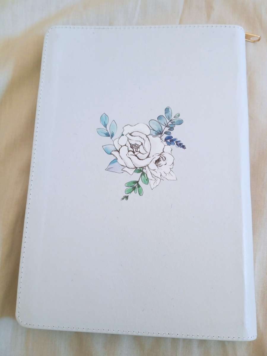 CHRISTIAN ART LUXLEATHER ZIP-AROUND JOURNAL - I CAN DO ALL THIS ... (LIGHT BLUE)