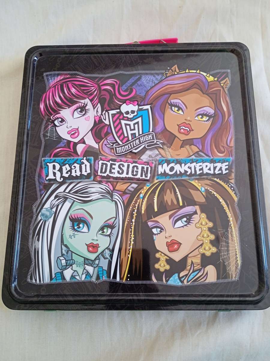 MONSTER HIGH 35cm EMPTY BRIEFCASE TIN - READ DESIGN MONSTERIZE