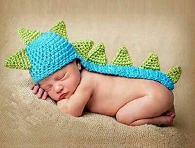 Crochet Dinosaur Photo Prop for baby photography
