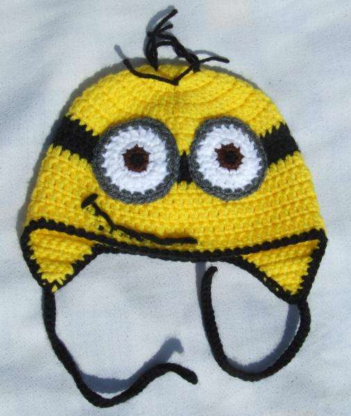 **PLACE YOUR ORDER - MINION  THEMED BEANIE SIZE 0-3M - HAND CROCHET**
