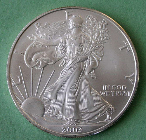 2003 Silver Walking Liberty1 Dollar, One Ounce Pure silver, Uncirculated coin