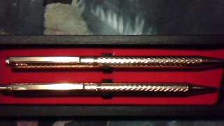 Vintage Gold Plated Pen and pencil set Make unknown