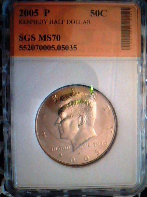 2005 Kennedy Half Dollar Graded MS70