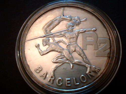1992 Silver SA R2 Barcelona Olympics 1.83 OZ Silver Encapsulated Wa