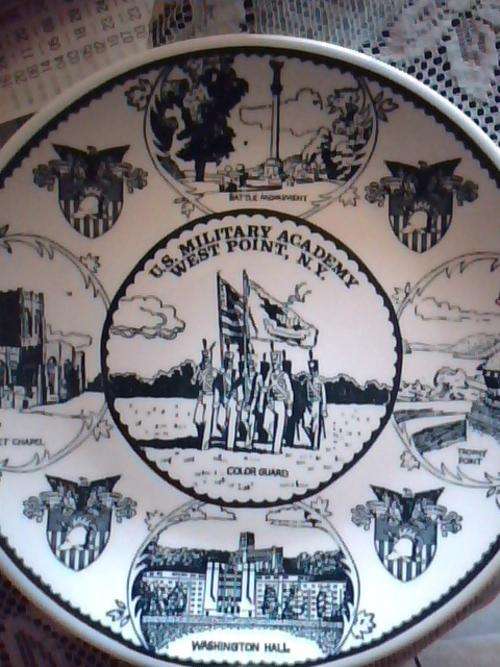 Vintage U.S. Military Academy West Point Plate Colour Gaurds