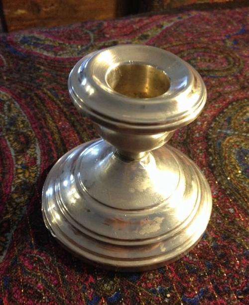 1900 - 1905 Antique Sterling Silver Weighted Candle Holder Hamilton Silver Co.21/2 Tall 5.2 OZ