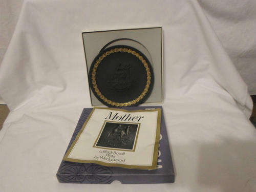 Exquisite Vintage Wedgwood Jasperware Black Basalt Collectible "Mother" Plate