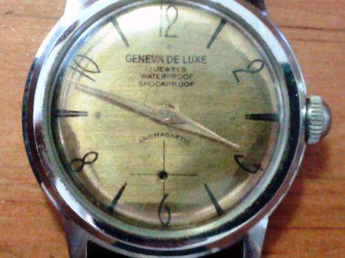 Extremely Rare Vintage Mens Geneva De Luxe Wrist Watch Running