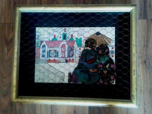 Large Cultural Painting/Model of Traditional Dwelling Hand made and constructed