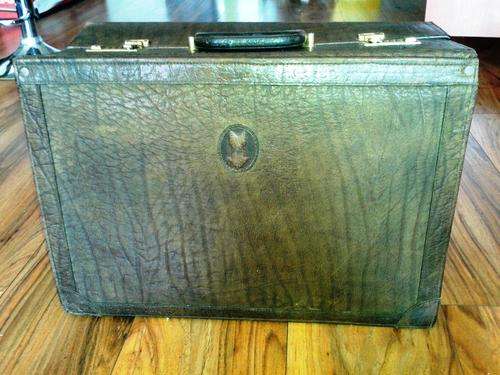 Vintage or Antique Authentic Elephant leather pilots bag (combination 000-000)
