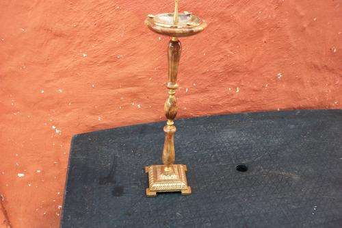 Antique victorian marble & copper ashtray