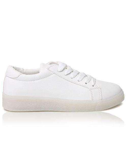 LADIES' CASUAL SNEAKERS - WHITE